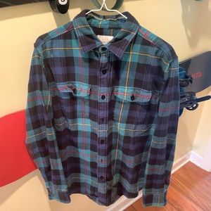 Mens American eagle burton down flannel shirt